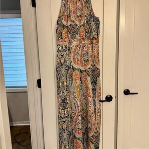 1. State Vibrant Paisley Halter Wide Leg Jumpsuit